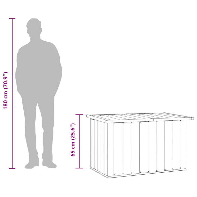vidaXL Garden Storage Box Anthracite 109x67x65 cm