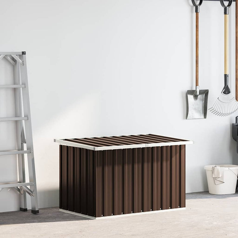 vidaXL Garden Storage Box Brown 109x67x65 cm