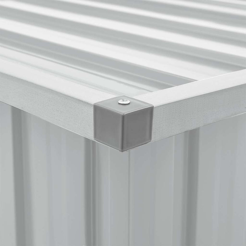 vidaXL Garden Storage Box Grey 129x67x65 cm
