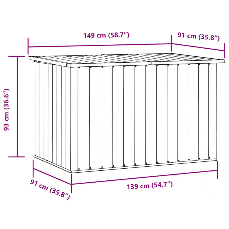 Garden Storage Box Green 149x99x93 cm