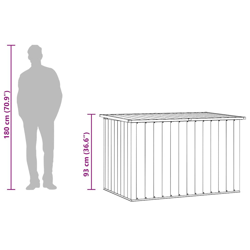 vidaXL Garden Storage Box Anthracite 149x99x93 cm
