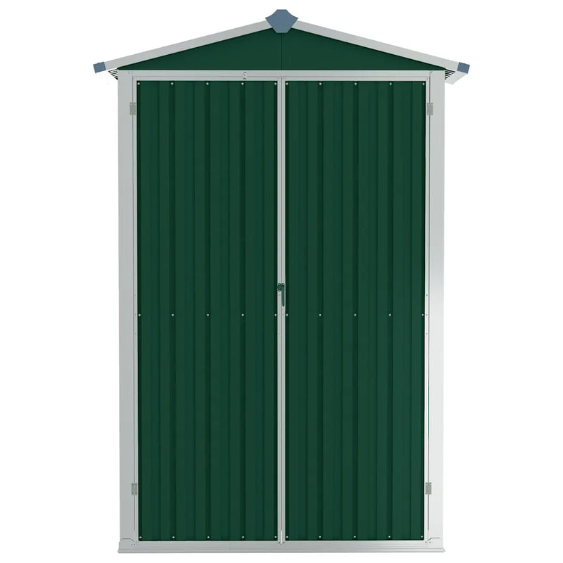 Garden Shed Green 116x45x175 cm Galvanised Steel