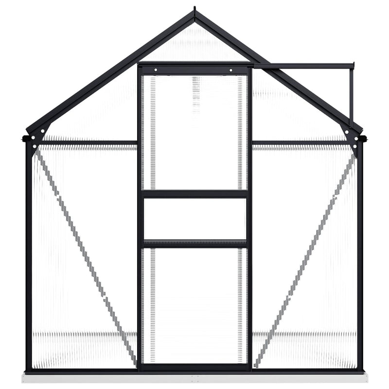 Greenhouse with Base Frame Anthracite Aluminium 3.61 m²