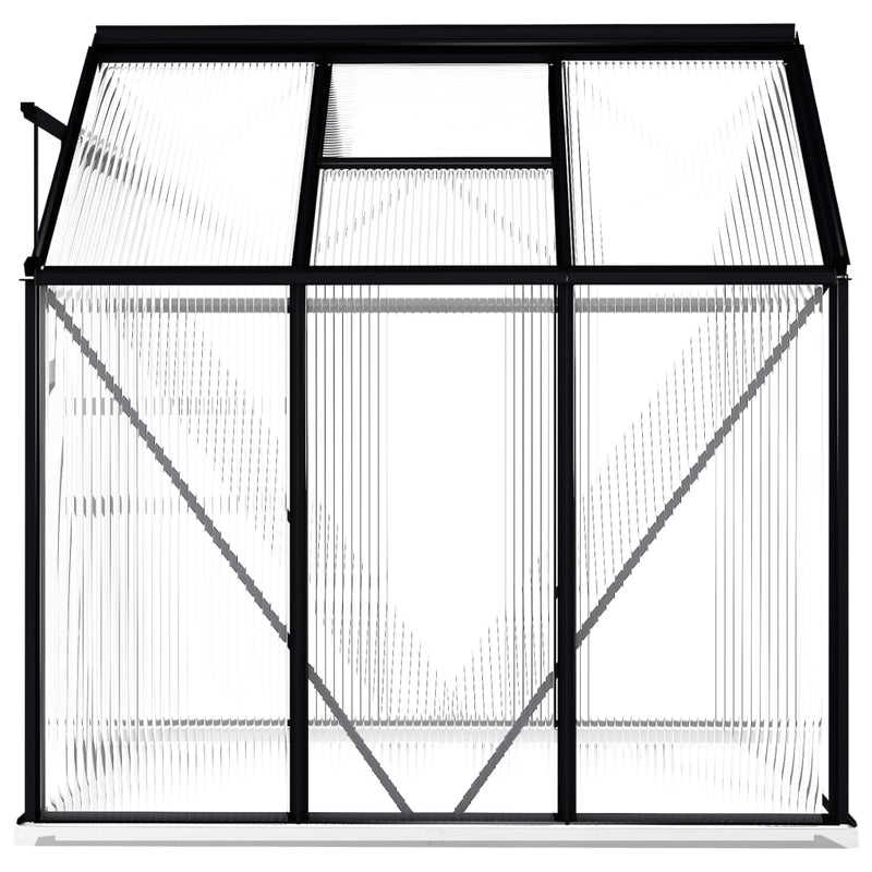 Greenhouse with Base Frame Anthracite Aluminium 3.61 m²