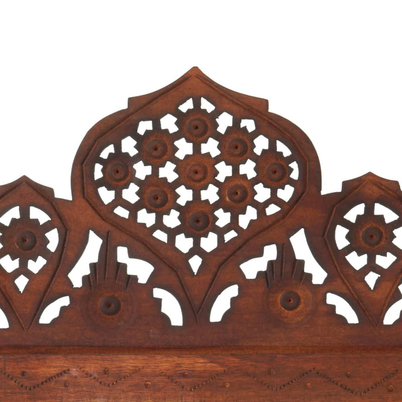 vidaXL Hand carved 5-Panel Room Divider Brown 200x165 cm Solid Mango Wood