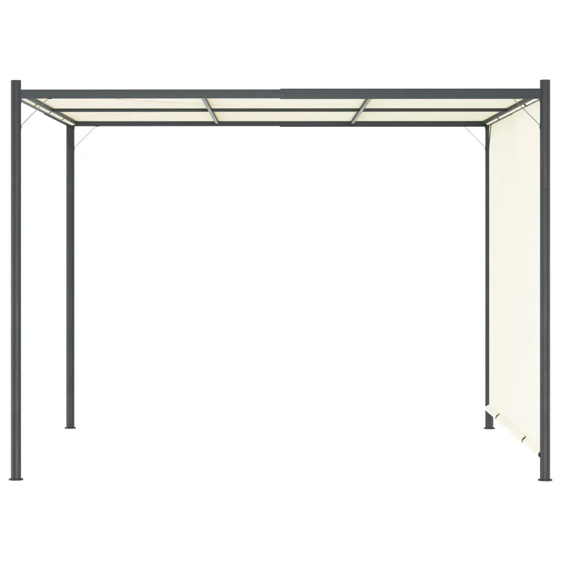 Pergola with Adjustable Roof Cream White 3x3 m Steel
