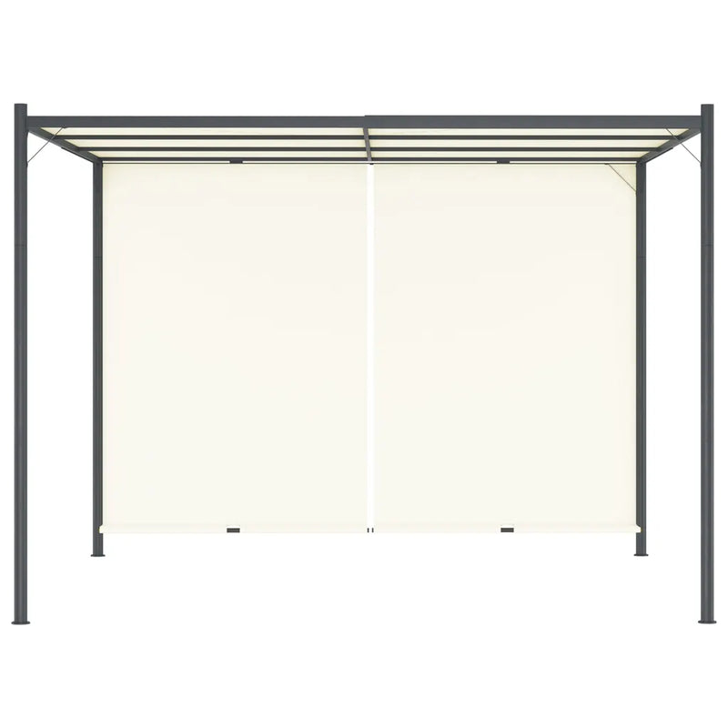 Pergola with Adjustable Roof Cream White 3x3 m Steel