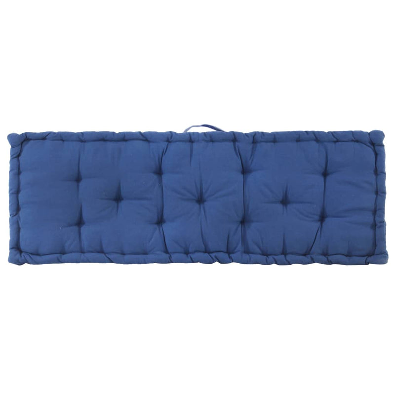 vidaXL Pallet Floor Cushion Cotton 120x40x7 cm Light Blue
