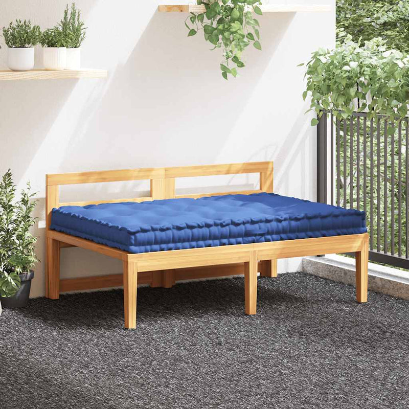 vidaXL Pallet Floor Cushion Cotton 120x80x10 cm Light Blue