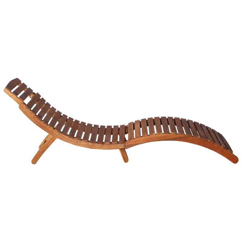 vidaXL 3 Piece Sunlounger with Tea Table Solid Wood Acacia