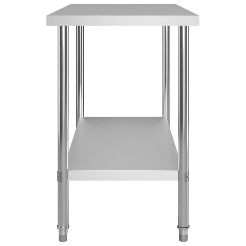 vidaXL Kitchen Work Table 120x60x85 cm Stainless Steel