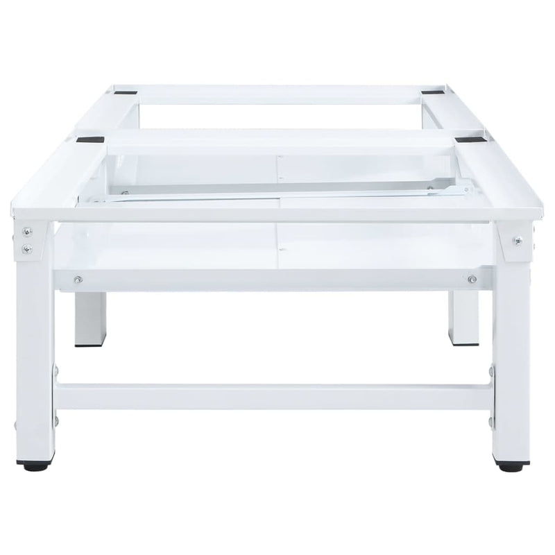 vidaXL Washing and Drying Machine Pedestal with Pull-out Shelves White