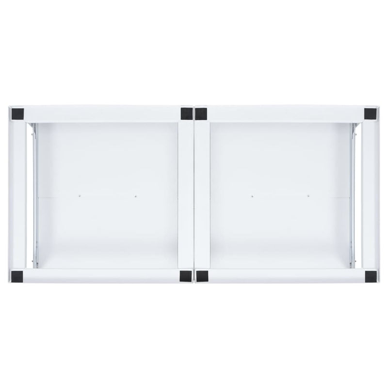 vidaXL Washing and Drying Machine Pedestal with Pull-out Shelves White
