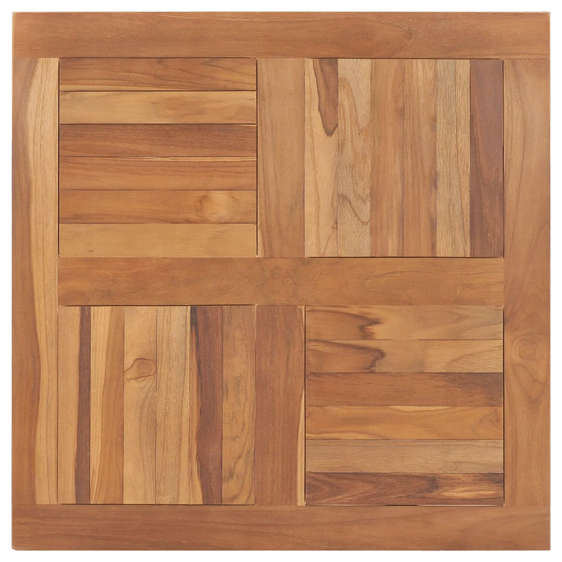 vidaXL Table Top Solid Teak Wood Square 80x80x2.5 cm