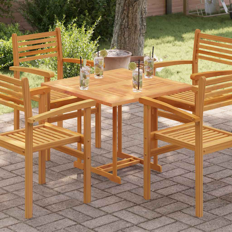 vidaXL Table Top Solid Teak Wood Square 80x80x2.5 cm
