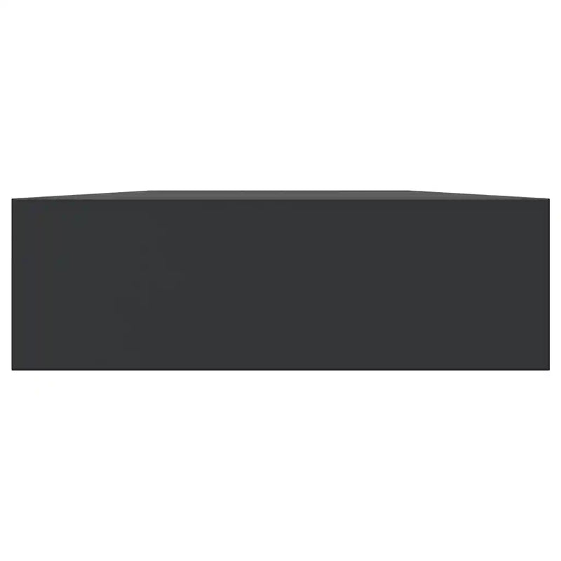 Floating Wall Shelf with Drawer Black 80x25x8 cm