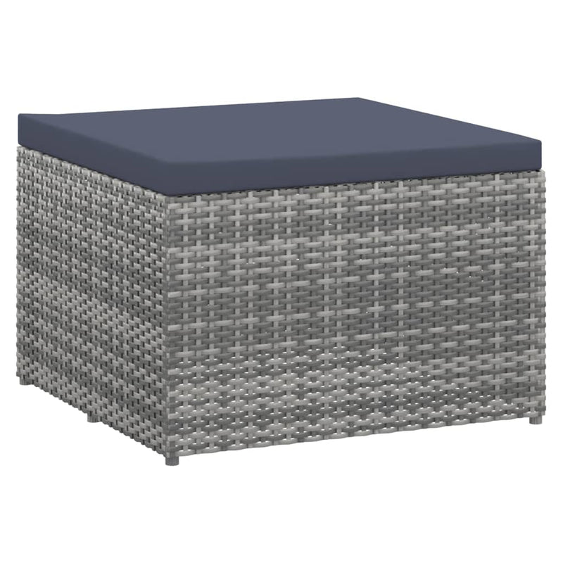 vidaXL 4 Piece Garden Lounge Set Poly Rattan Grey and Anthracite