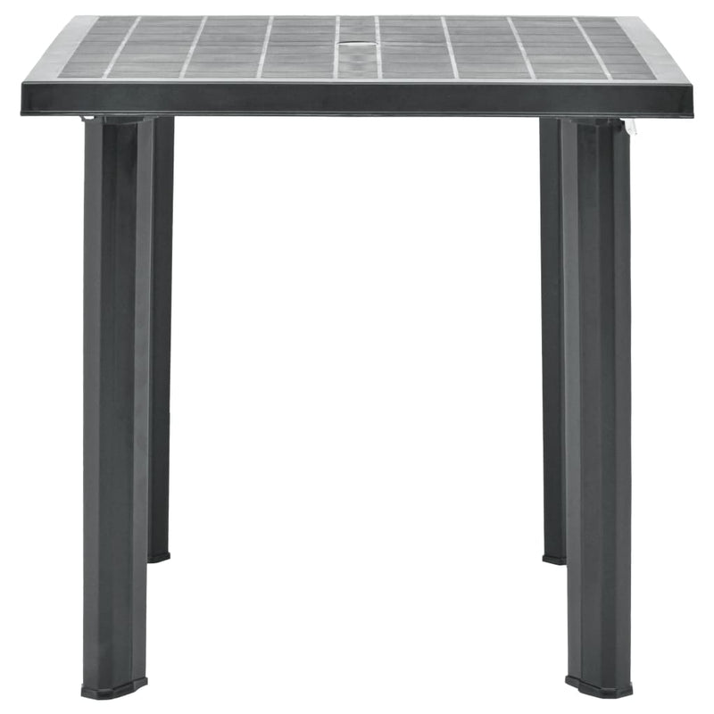 vidaXL Garden Table Anthracite 80x75x72 cm Plastic