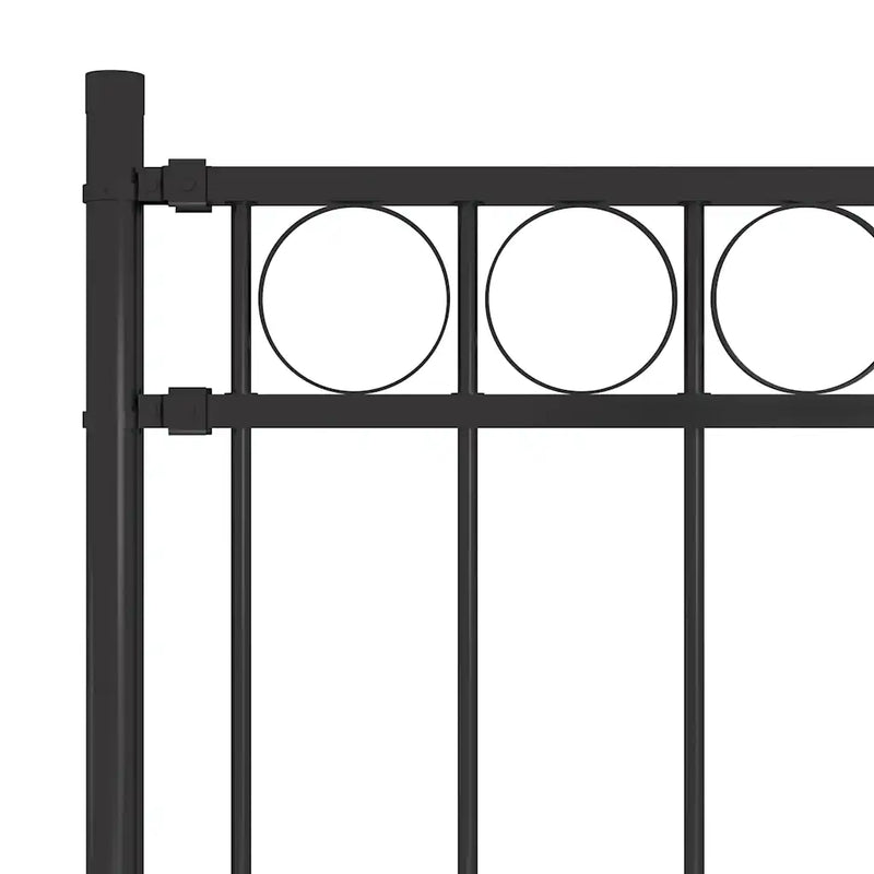 Garden Fence ASSEN Steel 1.7x1 m Black