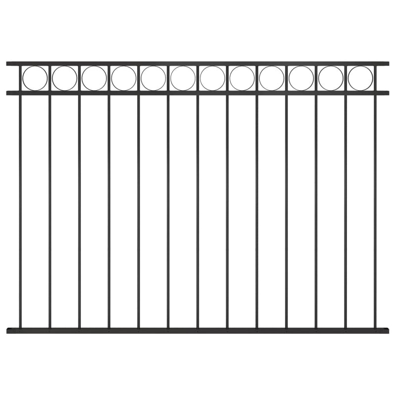 vidaXL Fence Panel Steel 1.7x1.2 m Black