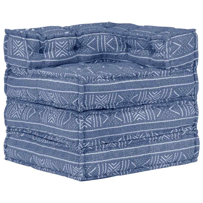 vidaXL Modular Pouffe Indigo Fabric