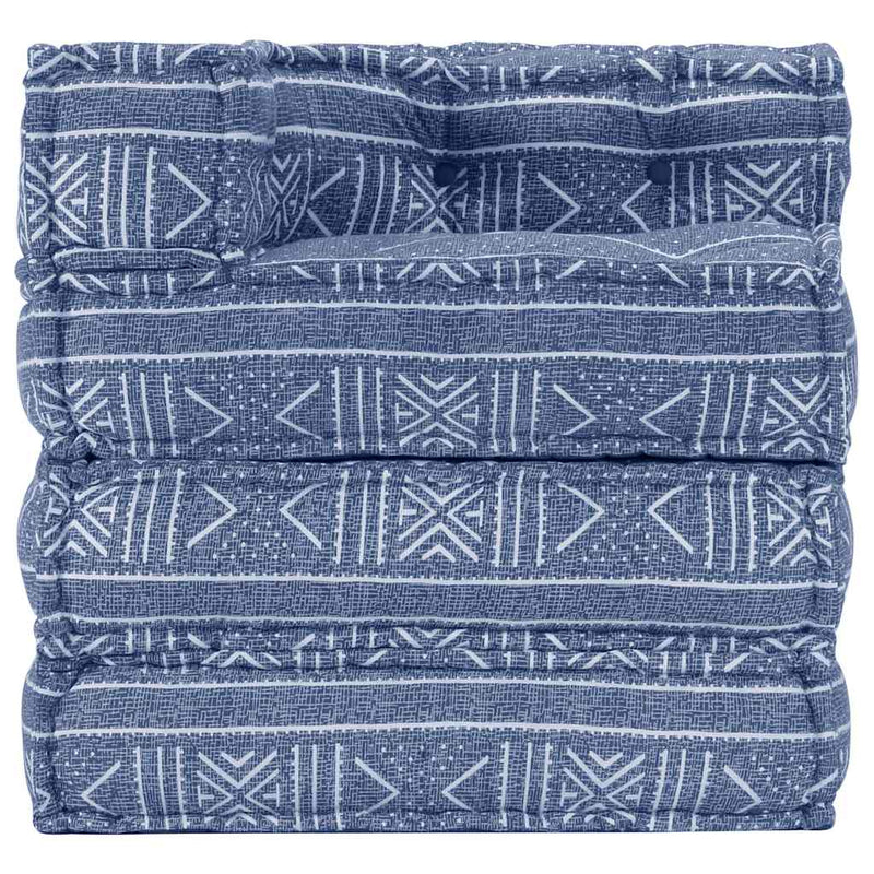 vidaXL Modular Pouffe Indigo Fabric