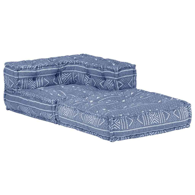 vidaXL Modular Pouffe Indigo Fabric
