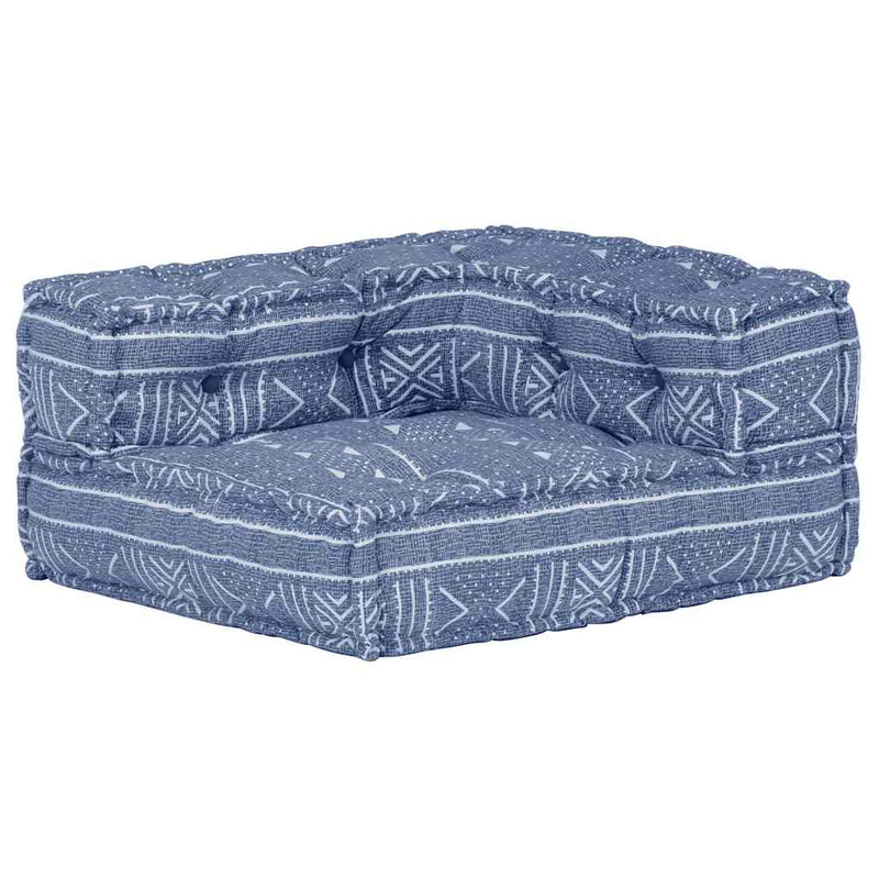 vidaXL Modular Pouffe Indigo Fabric