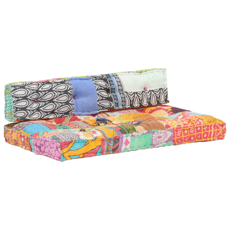vidaXL Pallet Sofa Cushion Multicolour Fabric Patchwork