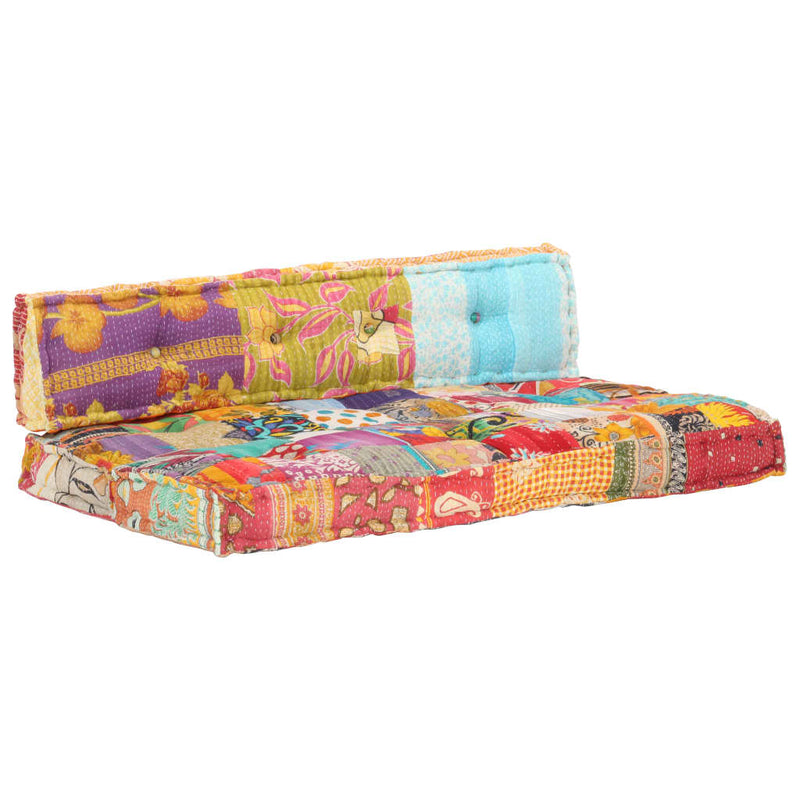 vidaXL Pallet Sofa Cushion Multicolour Fabric Patchwork