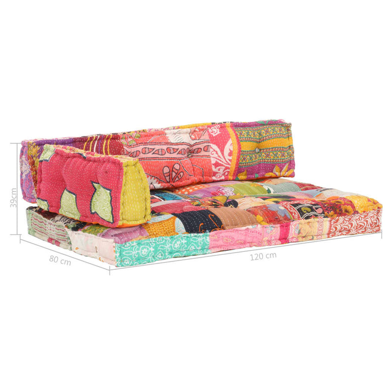 vidaXL Pallet Sofa Cushion Multicolour Fabric Patchwork
