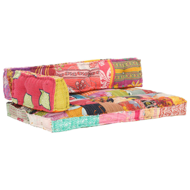 vidaXL Pallet Sofa Cushion Multicolour Fabric Patchwork