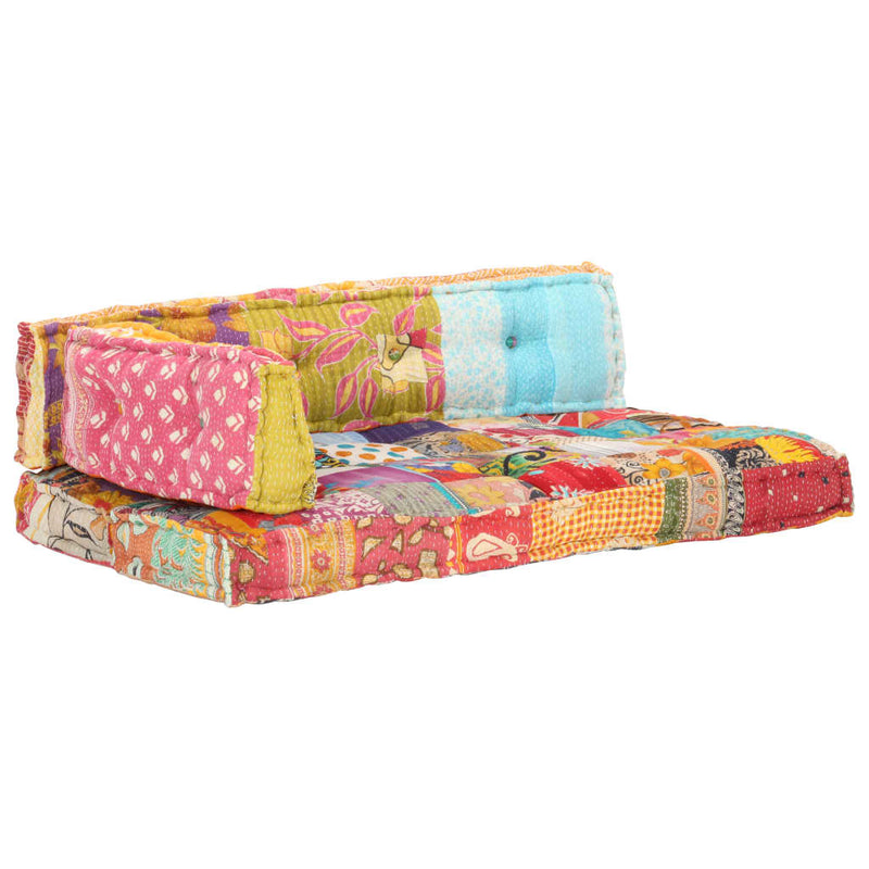 vidaXL Pallet Sofa Cushion Multicolour Fabric Patchwork