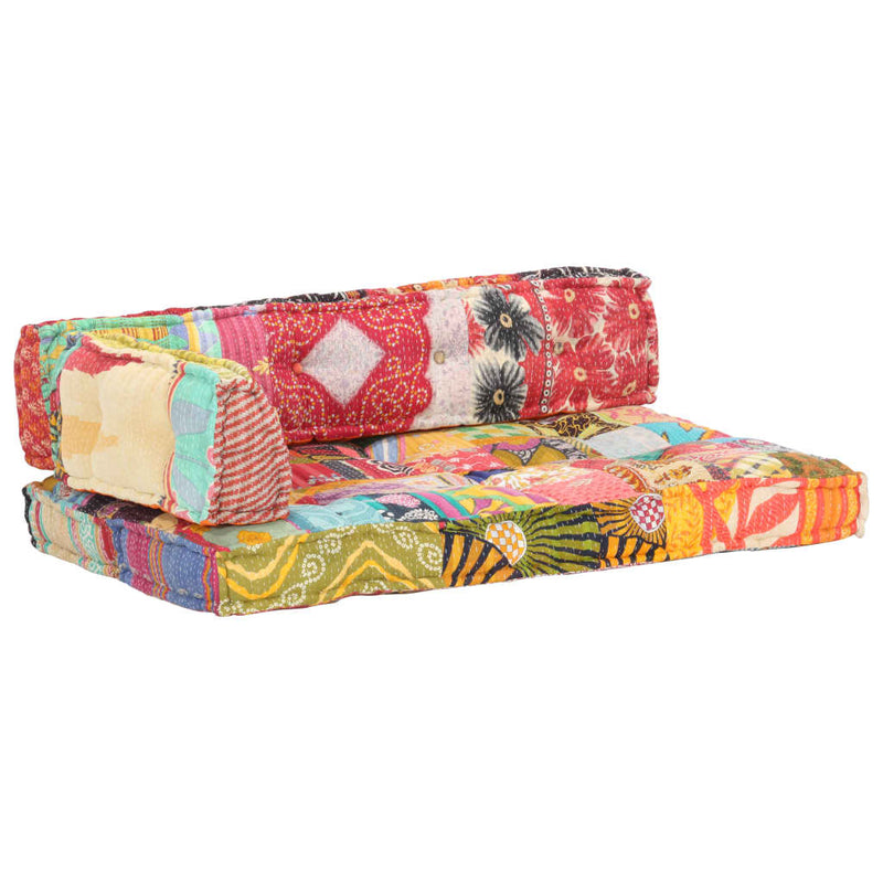 vidaXL Pallet Sofa Cushion Multicolour Fabric Patchwork