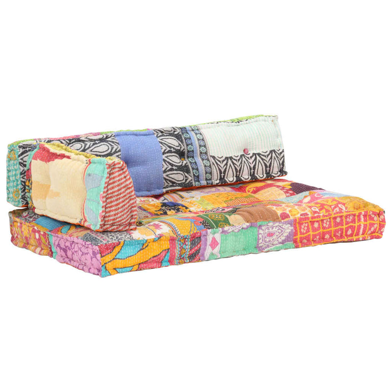 vidaXL Pallet Sofa Cushion Multicolour Fabric Patchwork