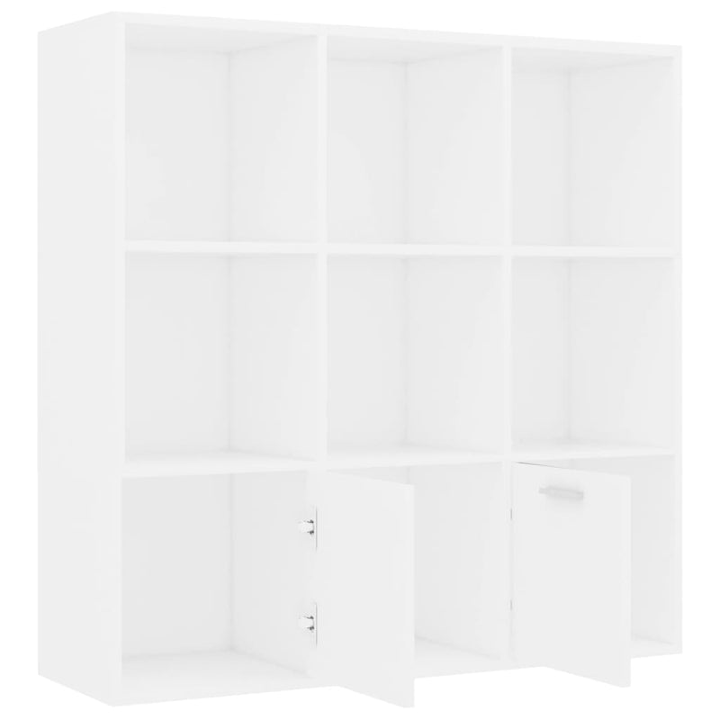 vidaXL Book Cabinet White 98x30x98 cm Engineered Wood