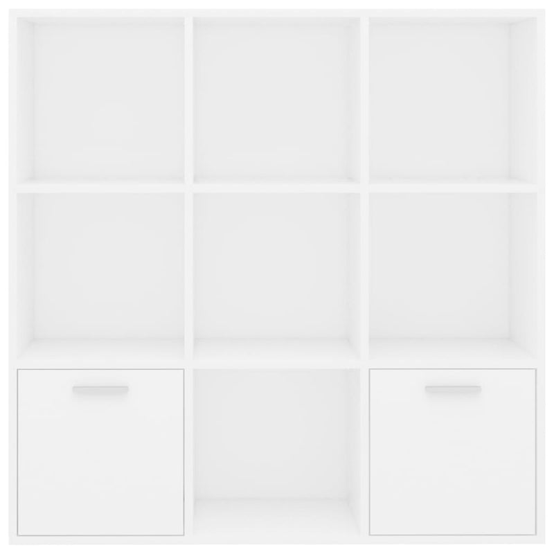 vidaXL Book Cabinet White 98x30x98 cm Engineered Wood