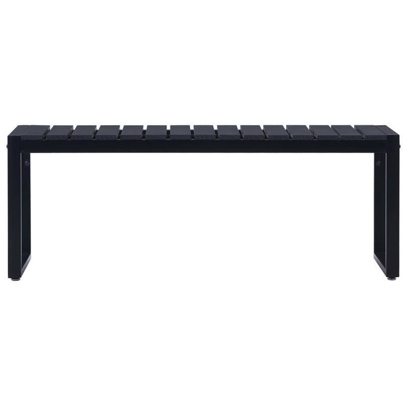 vidaXL Garden Bench 120.5 cm PS Board Black