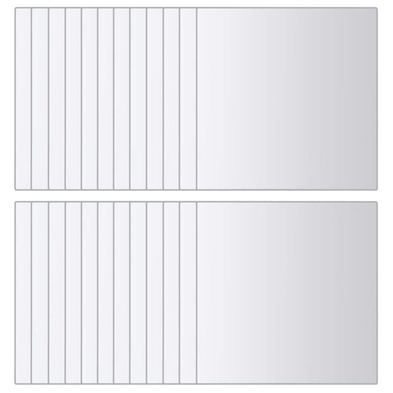 vidaXL 48 pcs Mirror Tiles Square Glass