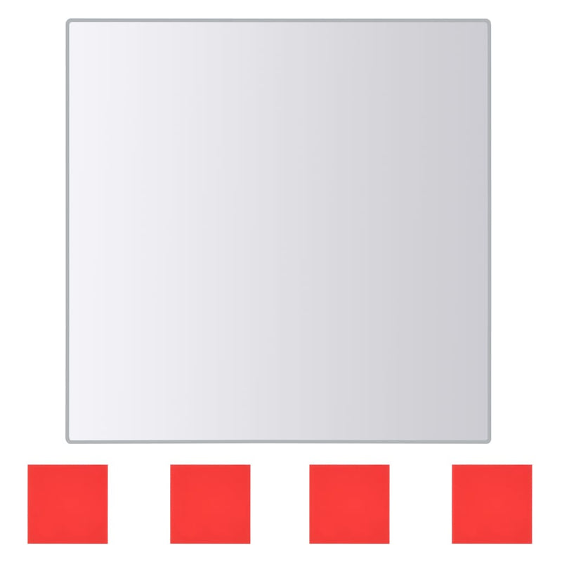 vidaXL 48 pcs Mirror Tiles Square Glass