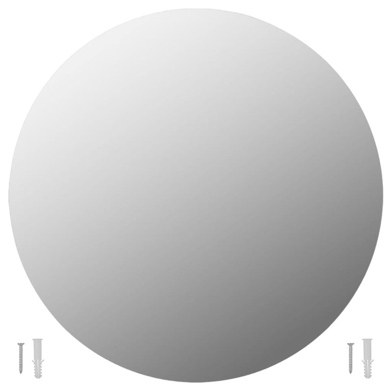 vidaXL Wall Mirrors 2 pcs 50 cm Round Glass