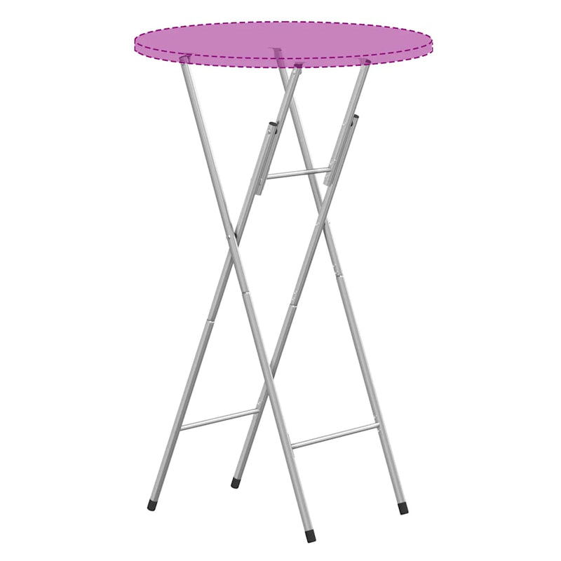 vidaXL Folding Bar Table Legs Silver 45x53x108 cm Galvanised Steel