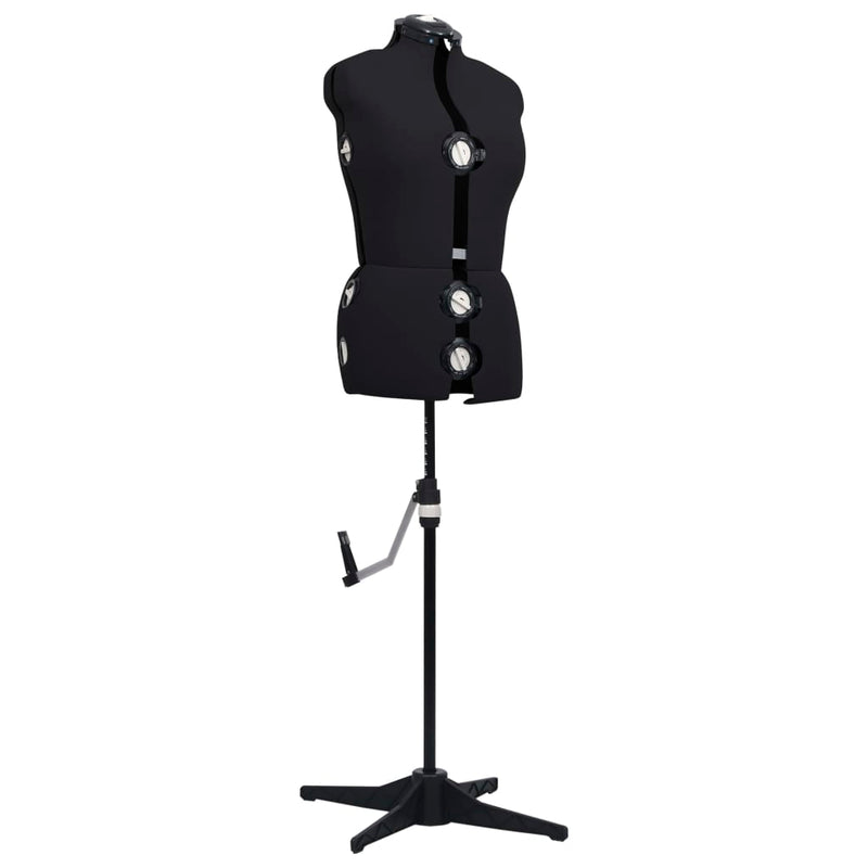 vidaXL Adjustable Dress Form Female Black M Size 40-46