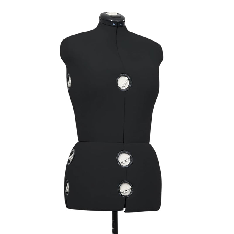 vidaXL Adjustable Dress Form Female Black M Size 40-46
