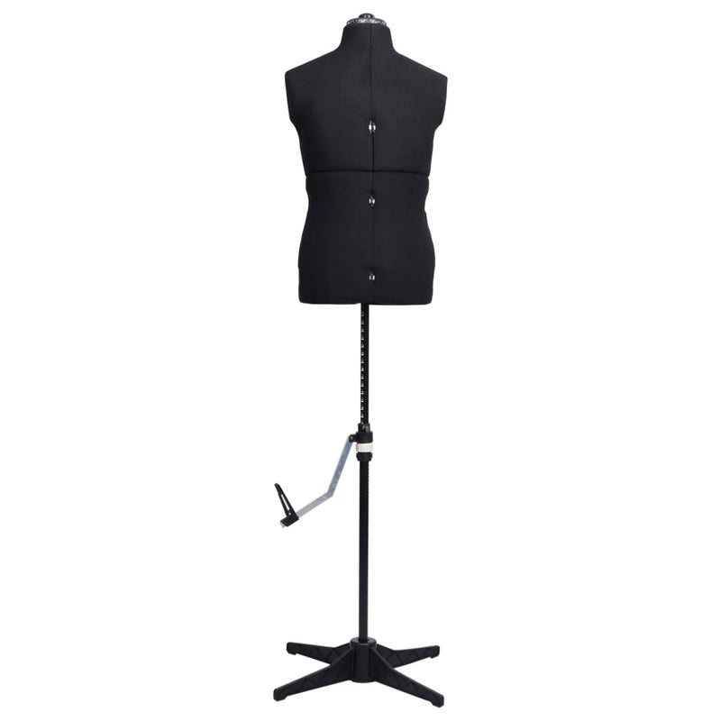 vidaXL Adjustable Dress Form Male Black Size 37-45