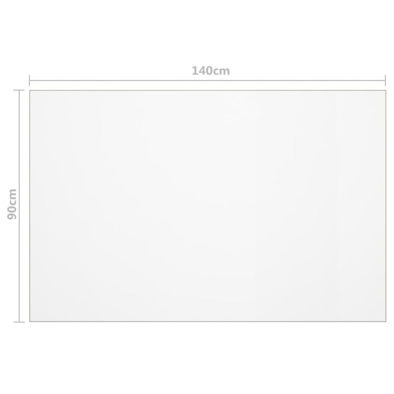vidaXL Table Protector Transparent 140x90 cm 1.6 mm PVC