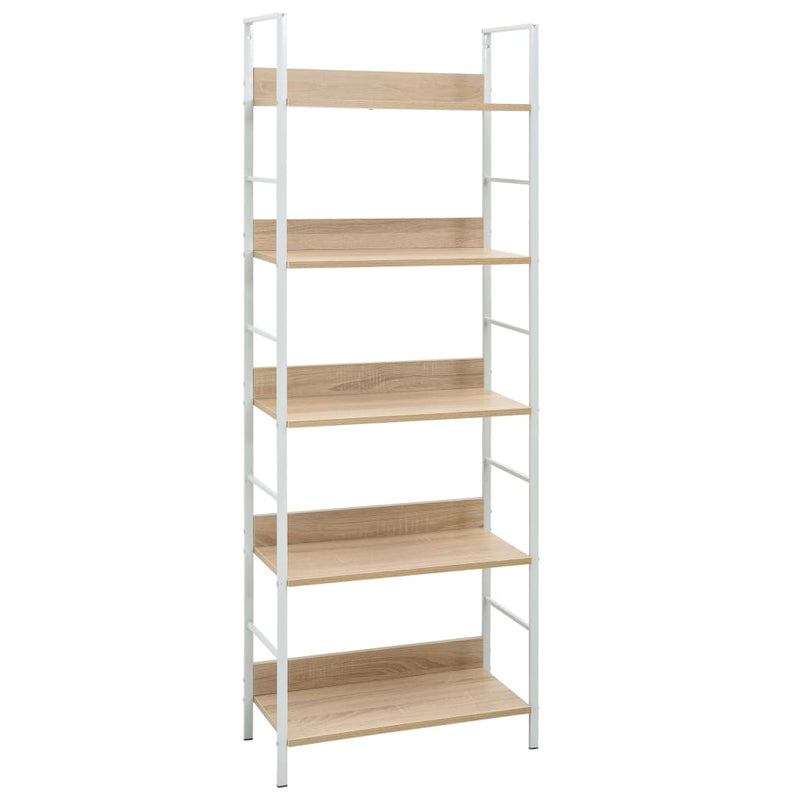 vidaXL 5-Layer Book Shelf Oak 60x27.6x158.5 cm Engineered Wood