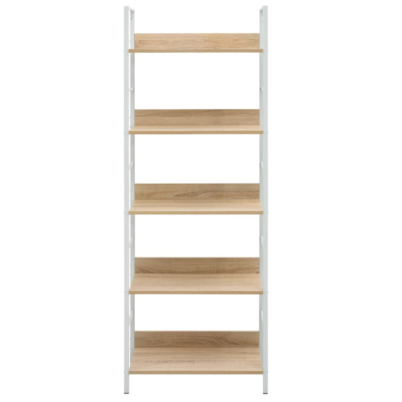 vidaXL 5-Layer Book Shelf Oak 60x27.6x158.5 cm Engineered Wood