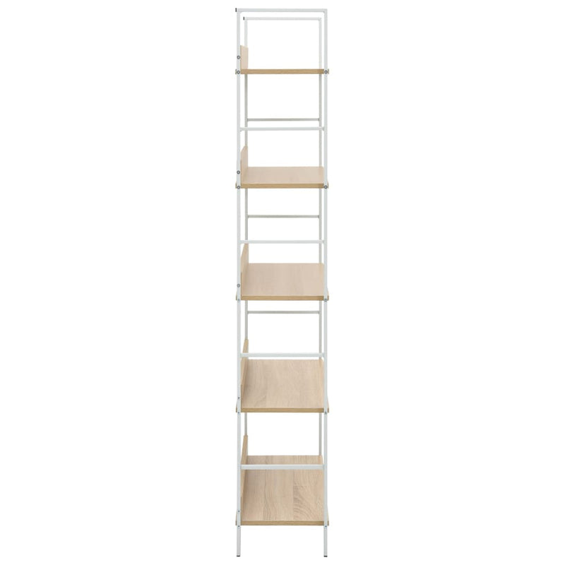 vidaXL 5-Layer Book Shelf Oak 60x27.6x158.5 cm Engineered Wood