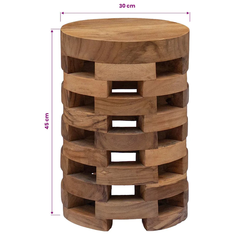 Beside Cabinet 30x30x45 cm Solid Teak Wood